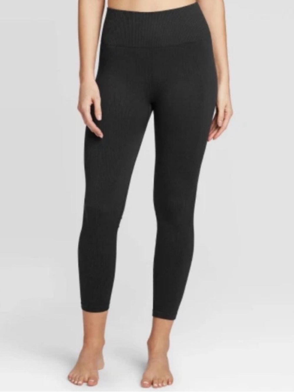 JOYLAB Black High-Rise 7/8 Ribbed Leggings
